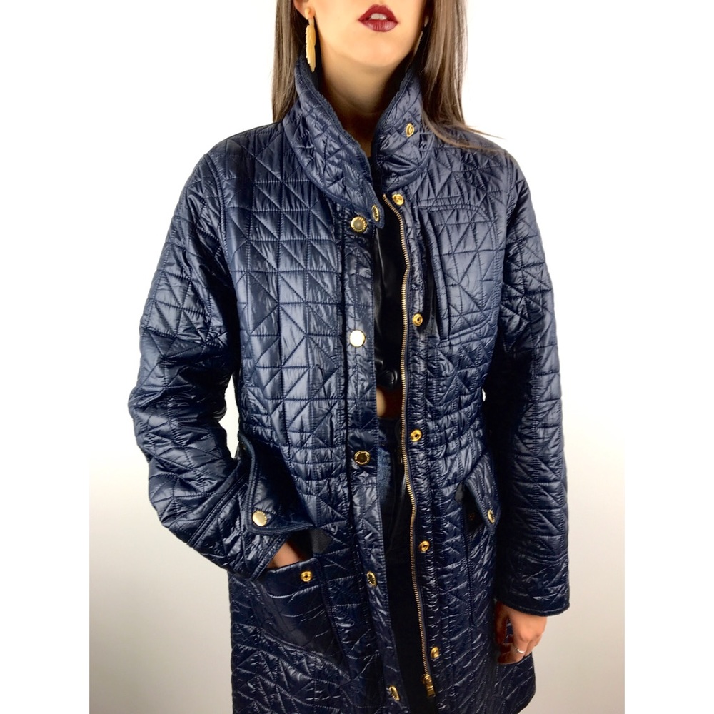 ❌SOLD❌ MARC by MARC JACOBS shiny navy quilted coat - Picture 2 of 8
